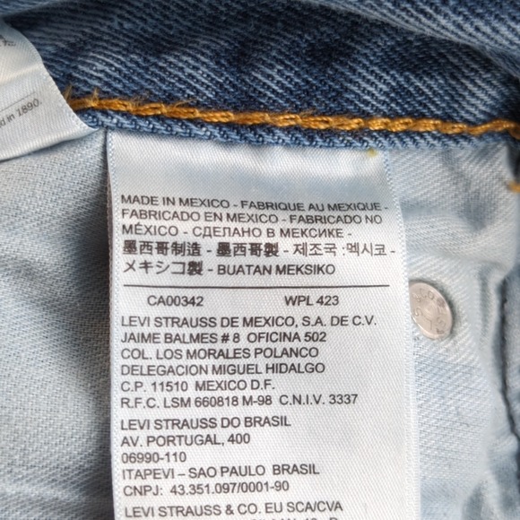 Levis 550 Jeans Mens 36x30* Blue Light Wash Ripped Grunge Baggy Punk Skater - Picture 10 of 12